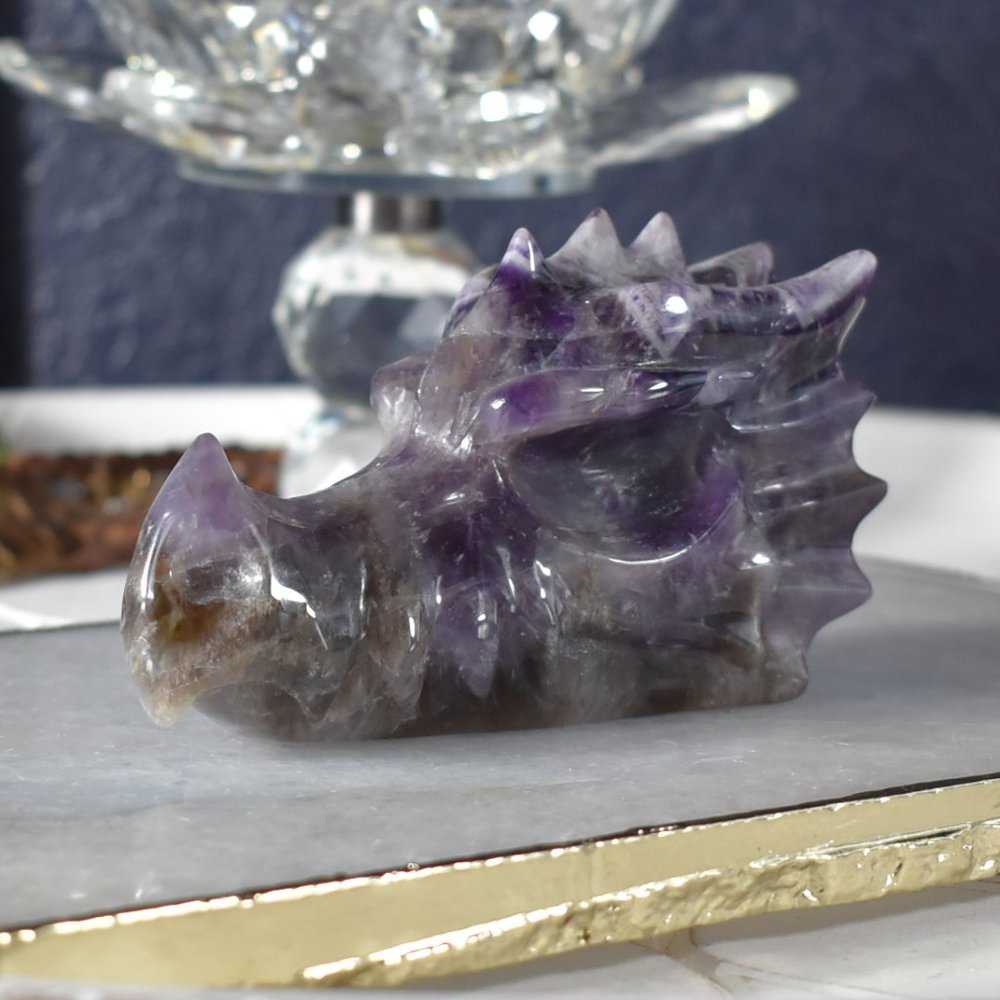 Dream Amethyst Dragon Head - Picture 2 of 3